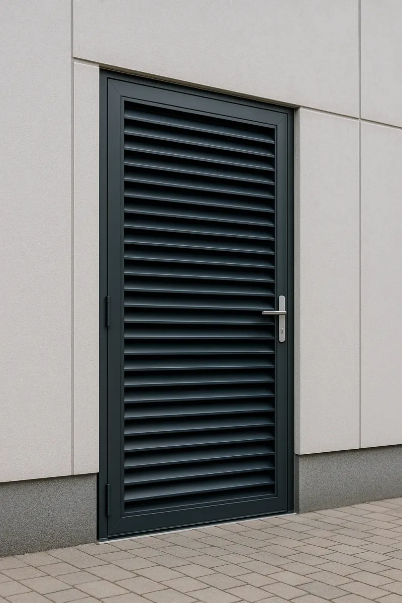 steel louvred doors - professional steel doors available in Chelmsford from UK manufacturers